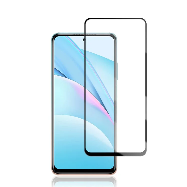 MOCOLO Full Glue Full Cover Silk Printing Tempered Glass Screen Protector for Xiaomi Mi 10T Lite 5G/Redmi Note 9 Pro 5G/Mi 10i 5G - Negro