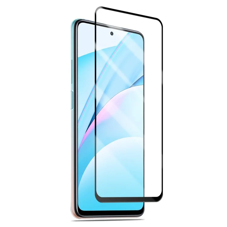MOCOLO Full Glue Full Cover Silk Printing Tempered Glass Screen Protector for Xiaomi Mi 10T Lite 5G/Redmi Note 9 Pro 5G/Mi 10i 5G - Negro