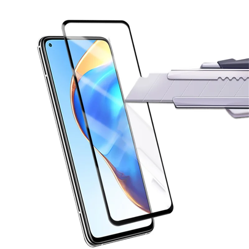 MOCOLO Full Glue Full Cover Silk Printing Tempered Glass Screen Protective Film for Xiaomi Mi 10T 5G/Mi 10T Lite 5G/Mi 10T Pro 5G - Black