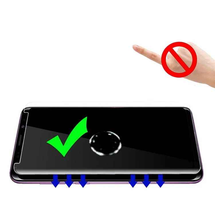 Mocolo 3D Gebogen [UV -lichtbestrahlung] Temperiertes Glas UV -film Für Samsung Galaxy S9+ G965 / S8+ G955