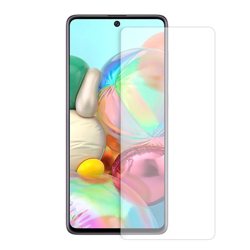 0,3 mm afgrænset kant, hakket glas skærmværnbeskytter til Samsung A71s