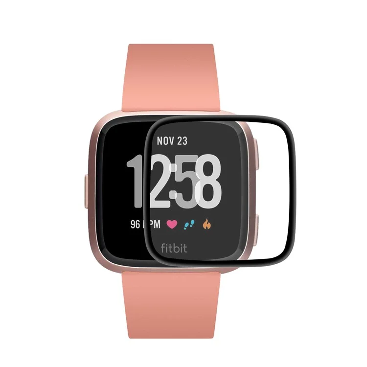 ENKAY HAT PRINCE 3D PC Rand + PMMA Vollbildschirm-Schutzfolie für Fitbit Versa 3/Fitbit Sense