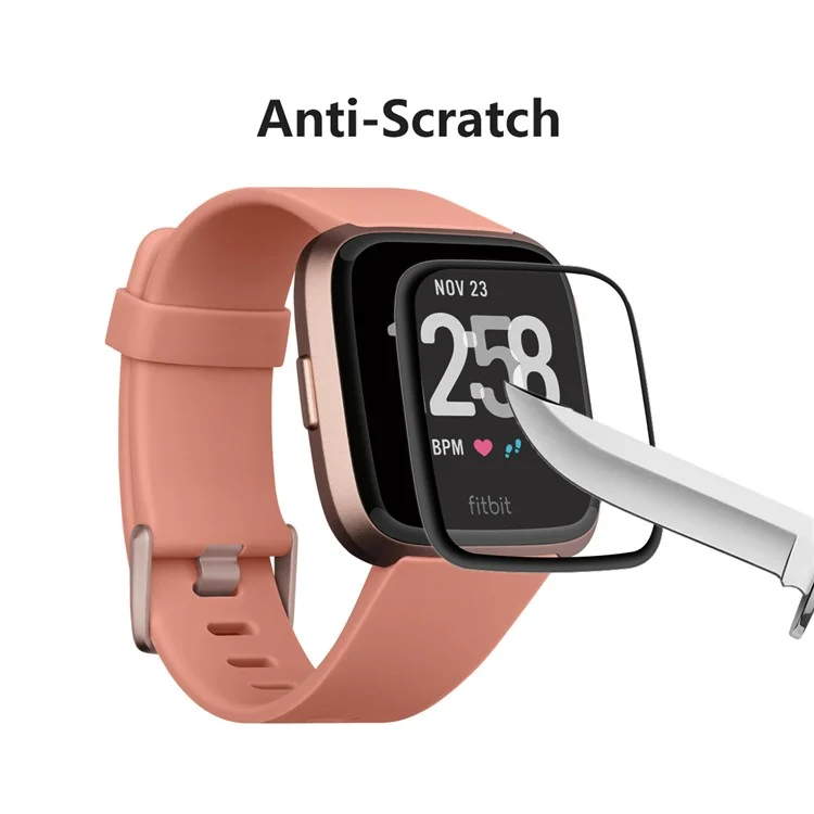 ENKAY HAT PRINCE 3D PC Rand + PMMA Vollbildschirm-Schutzfolie für Fitbit Versa 3/Fitbit Sense