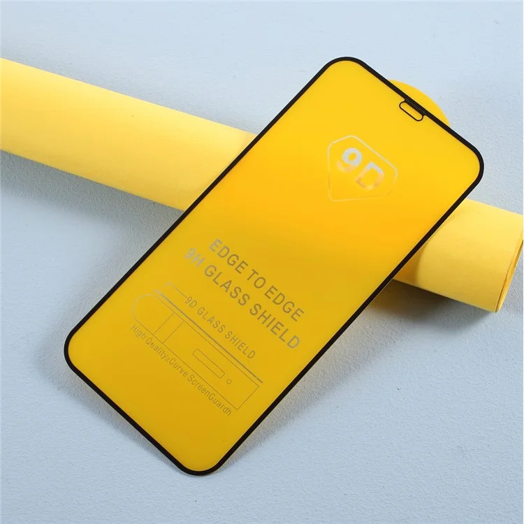 9D Tempered Glass Full Size Screen Protector [Side Glue] for iPhone 12 Pro Max