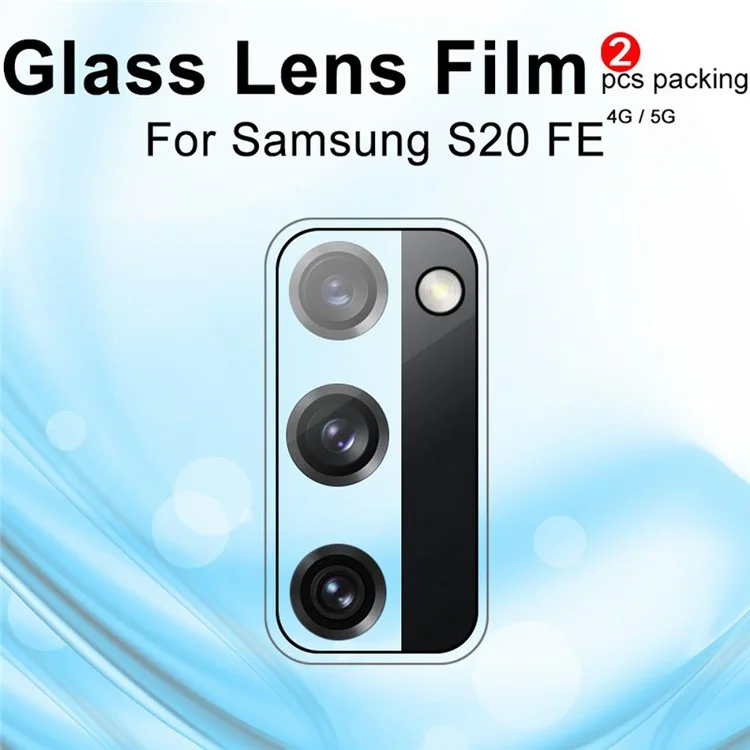 IMAK Per Samsung Galaxy S20 FE/S20 Fan Edition/S20 fe 5G/S20 Fan Edition 5G/S20 Lite/S20 fe 2022 2pcs/pack Glass Clear Camera Lens Film