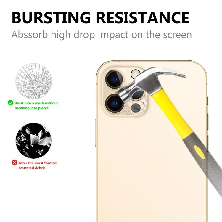 Pour iPhone 12 Pro 2.5D 9H Arc Edge Protecteur d'Écran en Verre Trempé + Film de Protection pour Objectif Caméra