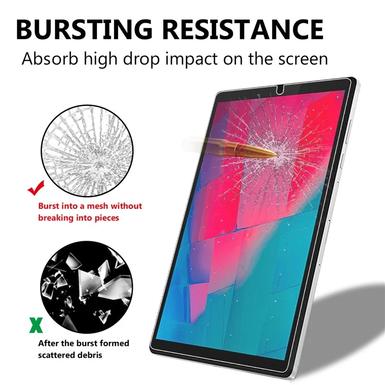 Film de protection d'écran en verre trempé à bord incurvé 2.5D pour Lenovo Tab M10 HD Gen 2 TB-X306F / TB-X306X