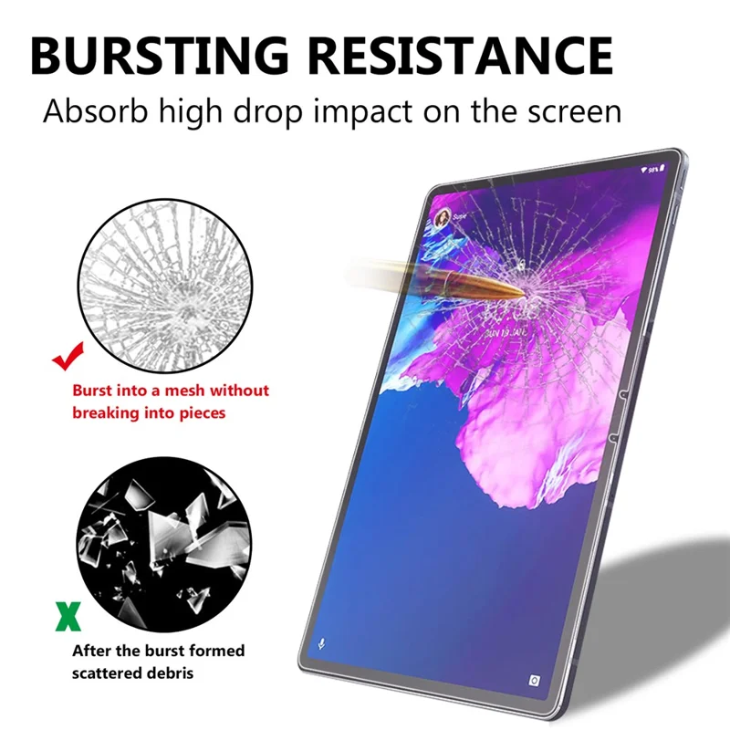 Full Coverage Tempered Glass Screen Protector Film Straight Edge for Lenovo Tab P11 Pro