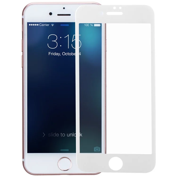 MOMAX for iPhone 7 Plus Glossy Full Size Curved Nanometer Tempered Glass Screen Protector 0.2mm - White