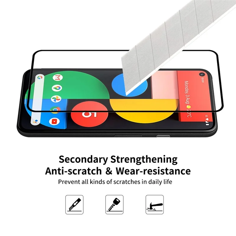 ENKAY HAT PRINCE Full Glue Full Covering Tempered Glass Protector for Google Pixel 5