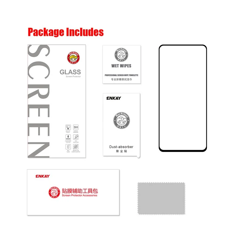 ENKAY HAT PRINCE Protection en verre trempé Pleine colle Pleine couverture pour Xiaomi Mi 10T 5G / Mi 10T Pro 5G / Mi 10T Lite 5G 