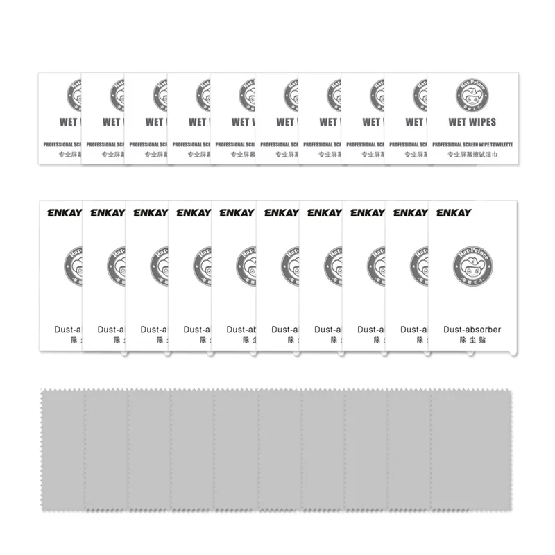 ENKAY HAT PRINCE 10 uds./juego Protector de Pegamento Completo [Versión Ultrafina Desbloqueada] 0,2 mm 9H 2,5D Película de Pantalla de Cobertura Completa para Samsung Galaxy S20 FE / S20 FE 5G / S20 Lite / S20 FE 2022