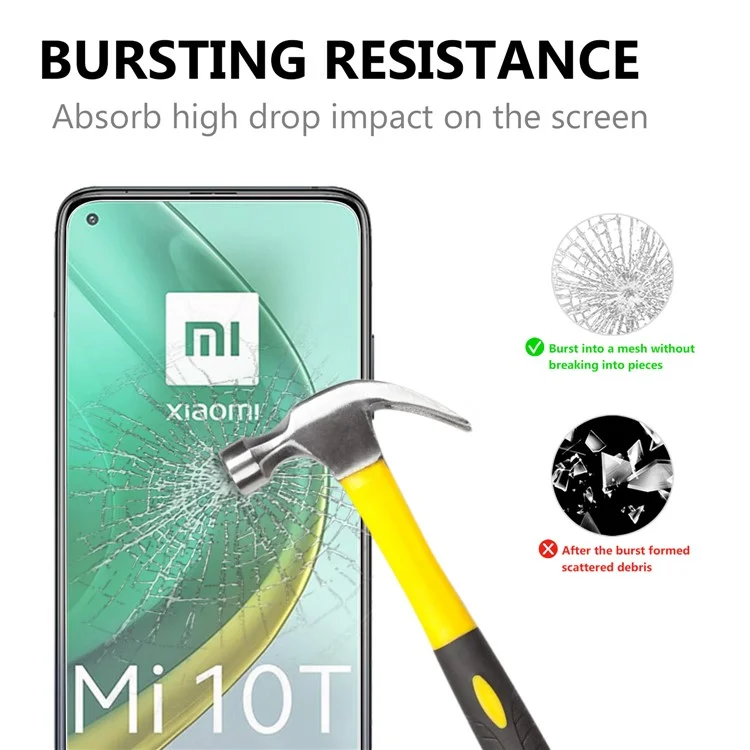 2.5d Bogenkanten Temperierte Glas-Displayschutzfolie Für Xiaomi MI 10T PRO 5G / MI 10T 5G.