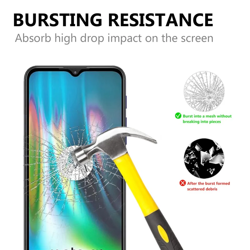Full Coverage Tempered Glass Screen Guard Film (Full Glue) for Motorola Moto G9 Play