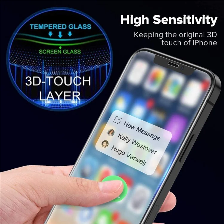2,5D Arc Edge 9H Panzerglas-Bildschirmschutz mit Rückfilm für iPhone 12 mini
