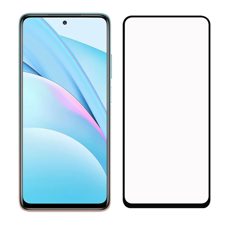Protecteur d'écran en verre trempé à pleine colle et à couverture intégrale pour Xiaomi Mi 10T Lite 5G