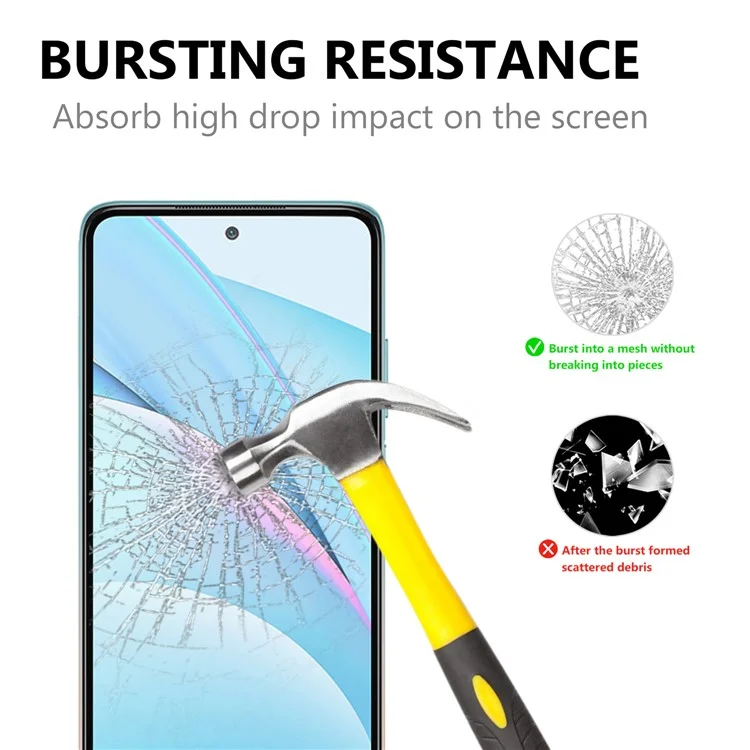 Protecteur d'écran en verre trempé à pleine colle et à couverture intégrale pour Xiaomi Mi 10T Lite 5G