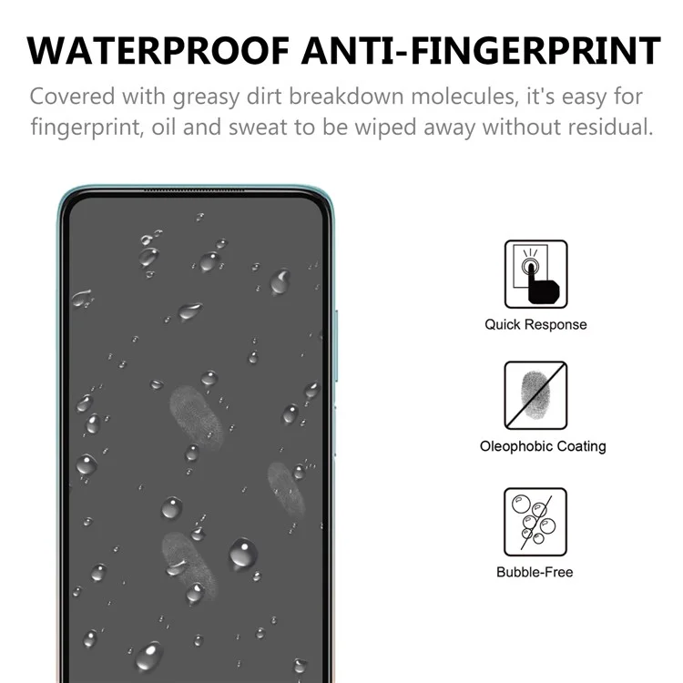 Protecteur d'écran en verre trempé à pleine colle et à couverture intégrale pour Xiaomi Mi 10T Lite 5G