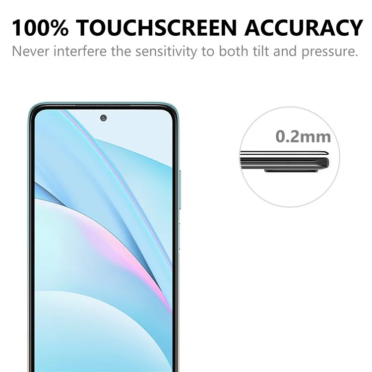 Protecteur d'écran en verre trempé à pleine colle et à couverture intégrale pour Xiaomi Mi 10T Lite 5G