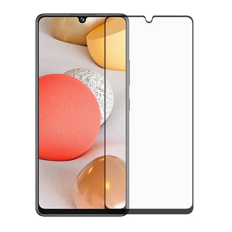 Pour Samsung Galaxy A42 5G Full Glue Full Cover Tempered Glass Screen Protector with Black Edges