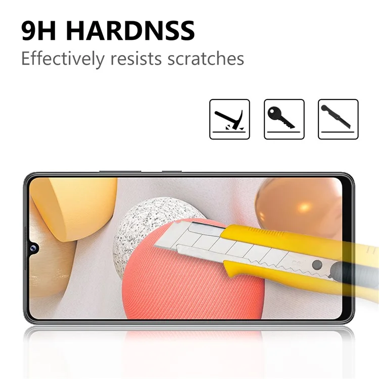Pour Samsung Galaxy A42 5G Full Glue Full Cover Tempered Glass Screen Protector with Black Edges