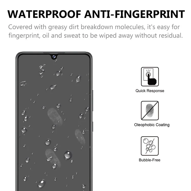 Pour Samsung Galaxy A42 5G Full Glue Full Cover Tempered Glass Screen Protector with Black Edges