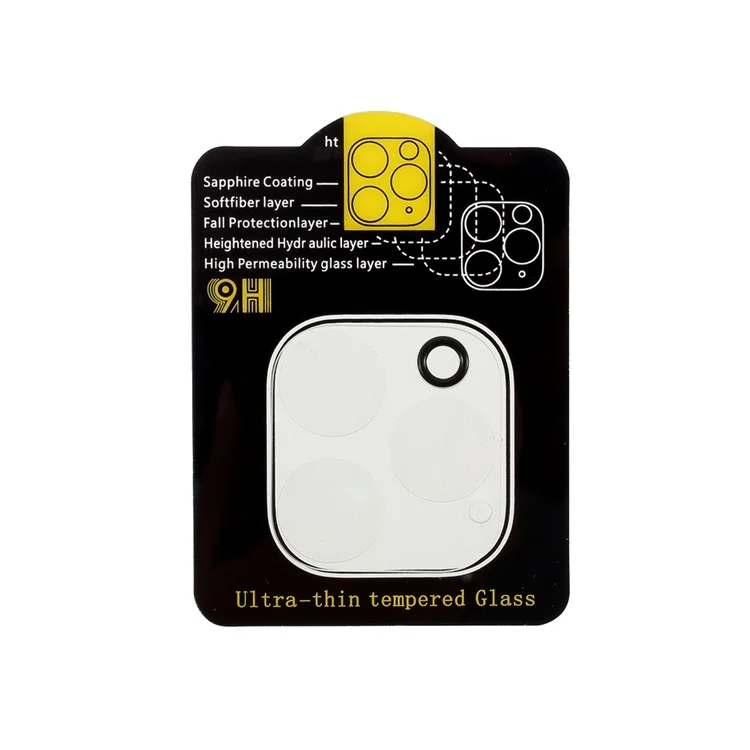 Protector de Lente de Cámara de Vidrio Templado Ultrafino de Cobertura Total con Dureza 9H para iPhone 12 Pro Max