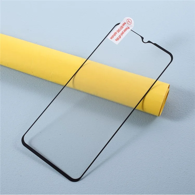 Full Coverage Silk Printing Tempered Glass Screen Protective Film (Full Glue) for Motorola Moto G9 (India) / Moto G9 Play