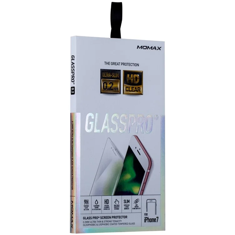 MOMAX Glass Pro+ AIR Nanometer Tempered Glass Screen Protector for iPhone 8/7 9H 0.2mm