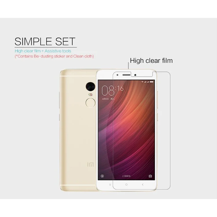 NILLKIN Anti-fingerprint Super Clear Screen Protector for Xiaomi Redmi Note 4
