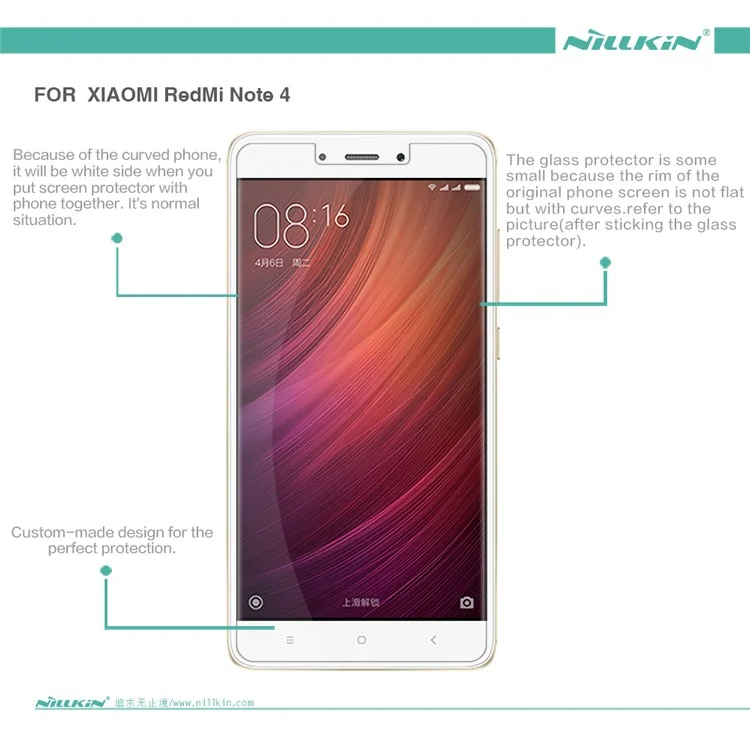 Nillkin Anti-Fingerprint Super Clear Screen Protector Para Xiaomi Redmi Nota 4