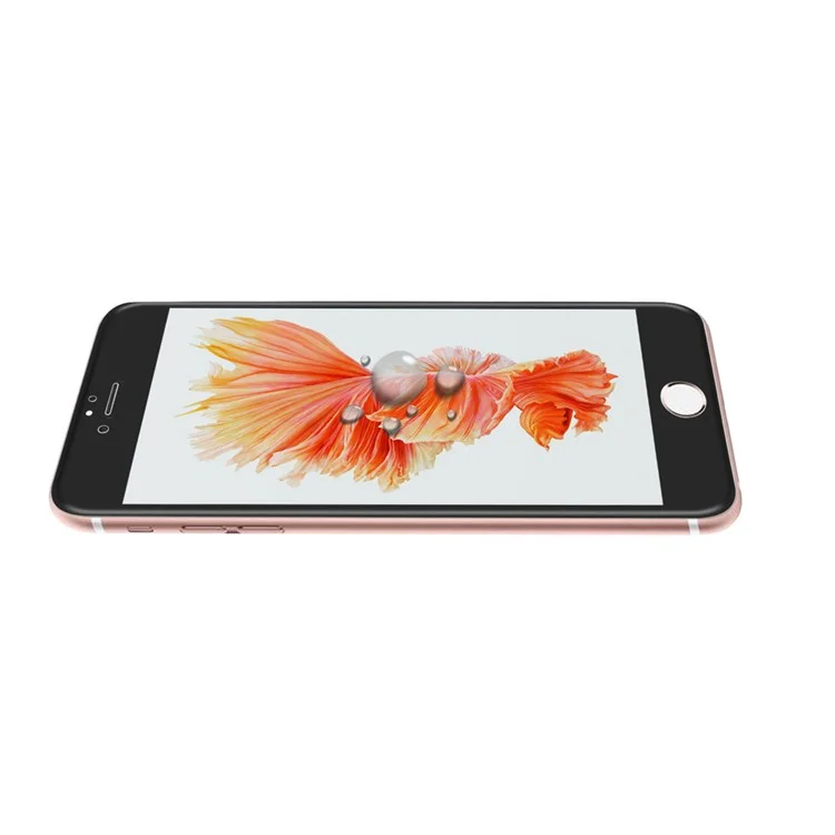0.2mm 4D Curved Full Coverage Tempered Glass Screen Protector for iPhone 6s 6 Silk Print - Black
