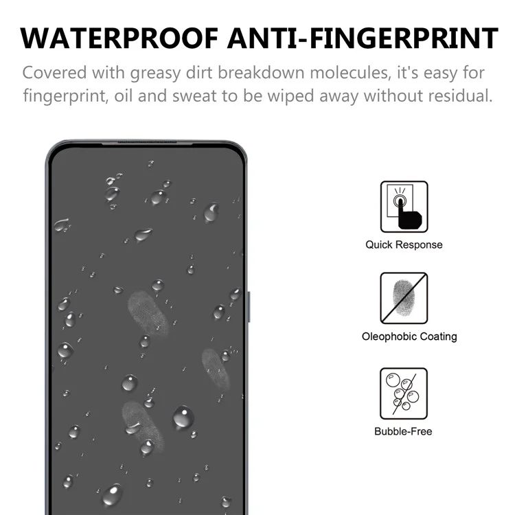 Protector de pantalla de vidrio templado para OnePlus Nord N10 5G, borde negro de cobertura total Ultra HD Clear Full Glue Film
