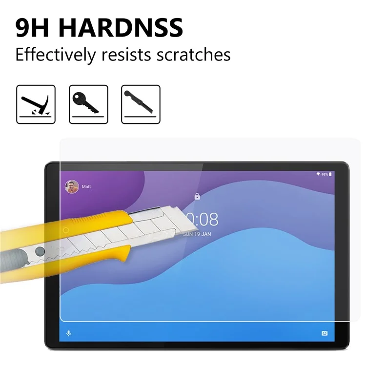 Film en verre trempé Écran bouclier 2,5D Arc Edge pour Lenovo Tab M10 HD Gen 2 TB-X306 [Ultra Clear] [Anti-explosion]