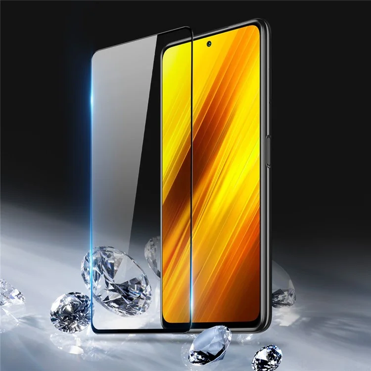 Dux Ducis Glue Full Full Clear Temped Glass Screen Protector Per Xiaomi Poco X3 NFC