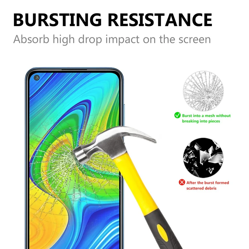 Full Screen Tempered Glass Screen Protector Film (Full Glue) for Xiaomi Redmi Note 9 5G