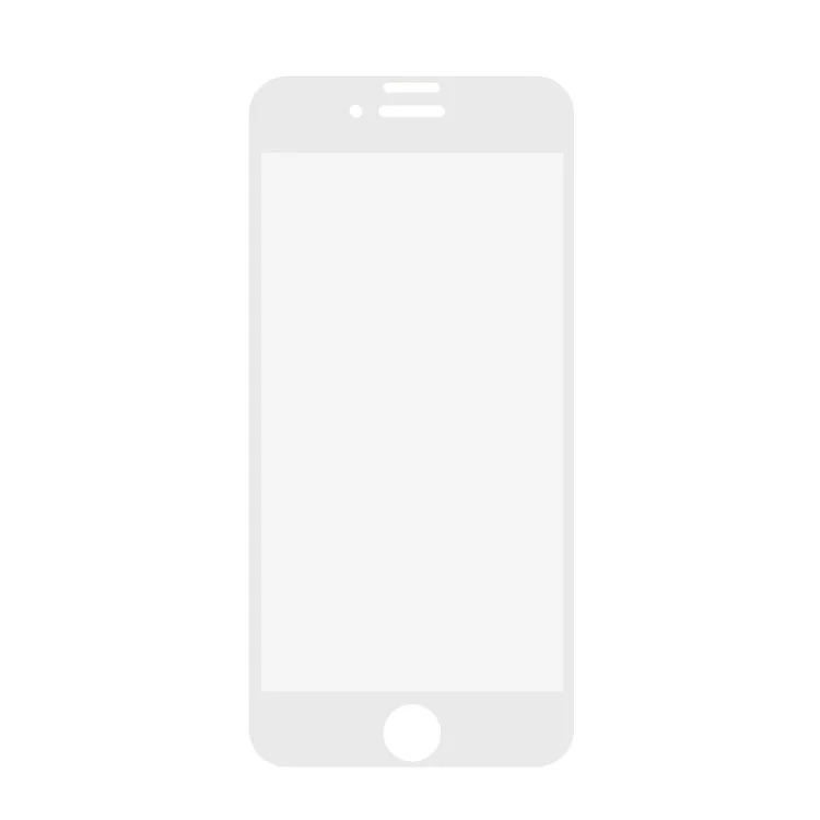 0.3mm Silk Print Full Tempered Glass Screen Protector for iPhone 8 Plus/7 Plus - White