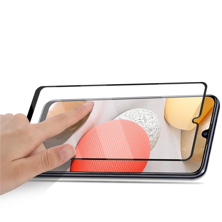 Protecteur d'écran en verre trempé Mocolo à revêtement intégral pour Samsung Galaxy A42 5G - Noir