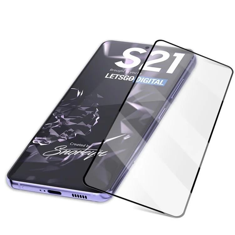 Mocolo Silk Printing HD Tempered Glass Full Glue Full Lock Ecrection Protector Film Для Samsung Galaxy S21 4G/5G - Черный