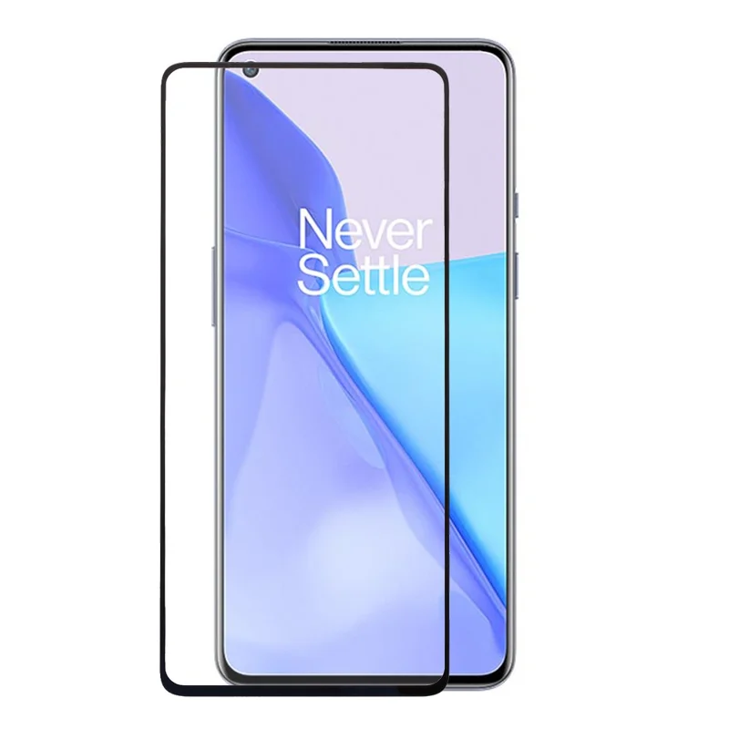 Full Coverage Silk Printing Tempered Glass Screen Protective Film [Full Glue] for OnePlus 9 (EU / US Version)