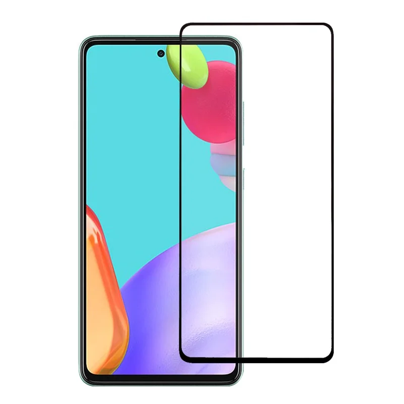 Volledige Dekking Silk Printing Gehard Glas Beschermfolie [Volledige Lijm] voor Samsung Galaxy A52 5G / A52 4G