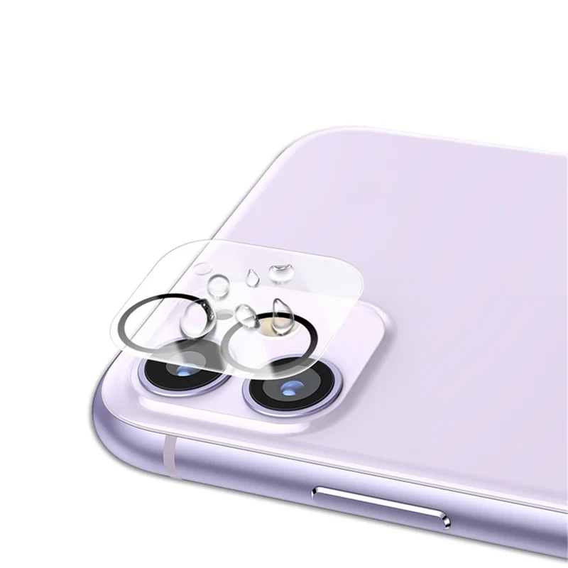 MOCOLO til iPhone 11 6,1 tommer Silkeprint HD Hærdet Glas Kameraobjektivbeskytter - Sort