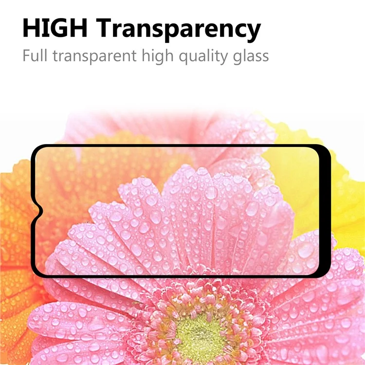Film de verre trempé à bords noirs - Protecteur d'écran pour Samsung Galaxy A02s (166,5x75,9x9,2 mm) [Couverture complète] [Colle intégrale]
