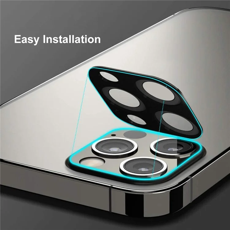Protector de lente de cámara de vidrio templado ultra claro de impresión de seda de cobertura completa HAT PRINCE para iPhone 12 Pro Max