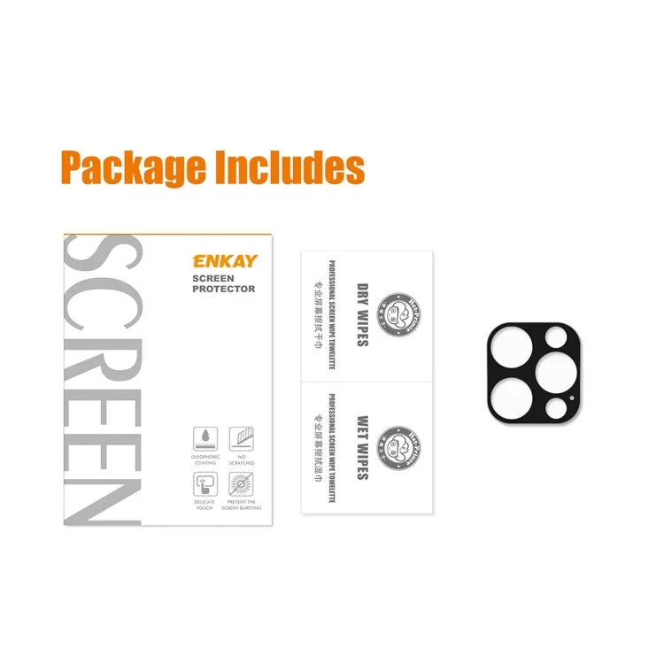 HAT PRINCE Full Coverage Silk Printing Tempered Glass Back Camera Lens Protector Film für iPhone 12 Pro