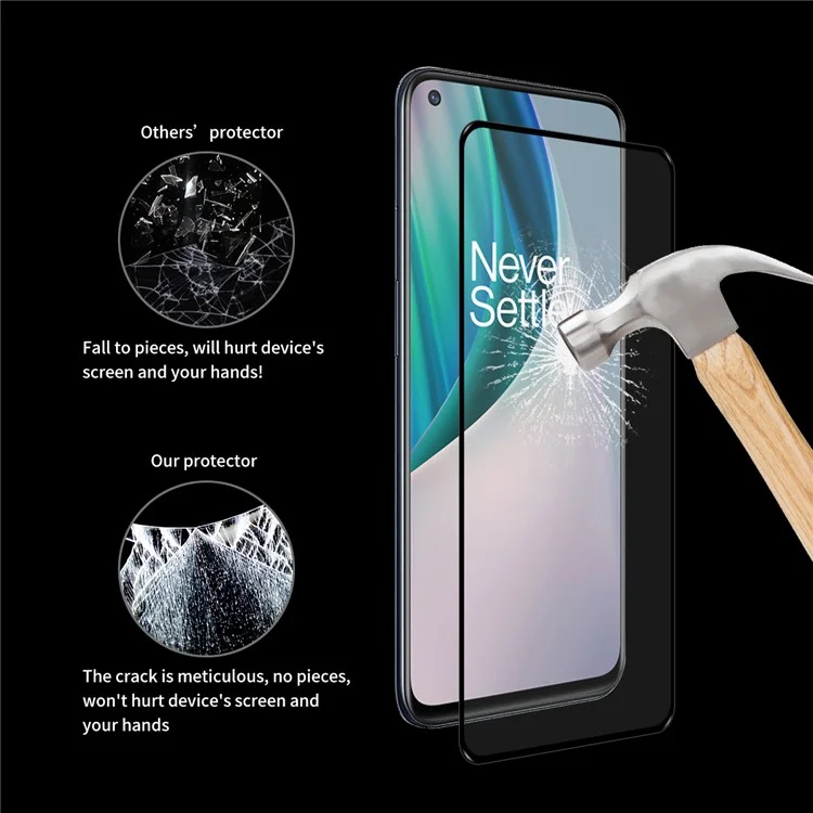 C 0.26mm 9H 2.5D Full Glue Full Screen Coverage Tempered Glass Screen Protector for OnePlus Nord N10 5G