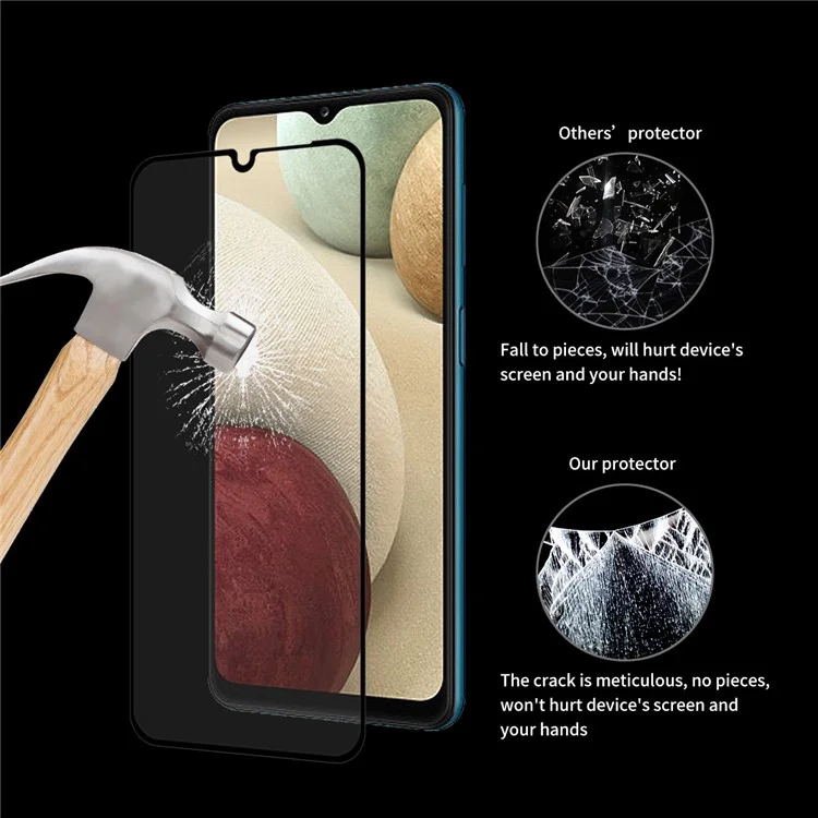 HAT PRINCE 0,26 mm 9H 2,5D Vollklebende Full-Screen-Abdeckung Gehärtetes Glas Bildschirmschutz für Samsung Galaxy A12