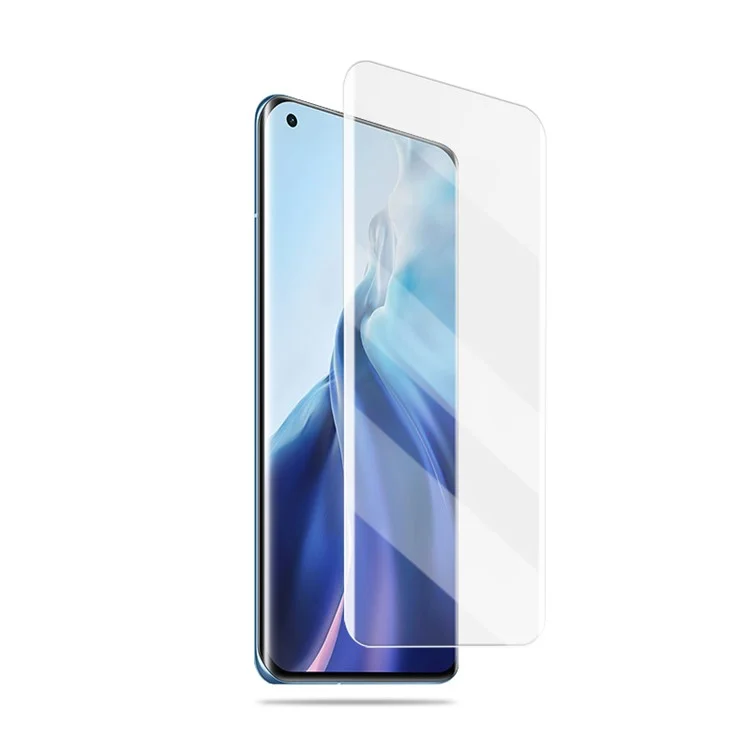 MOCOLO pour Xiaomi Mi 11 3D Curved UV Liquid Tempered Glass Screen Protector Full Coverage Full Glue Ultra Clear Shield