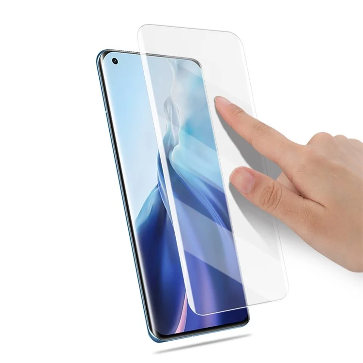 MOCOLO pour Xiaomi Mi 11 3D Curved UV Liquid Tempered Glass Screen Protector Full Coverage Full Glue Ultra Clear Shield