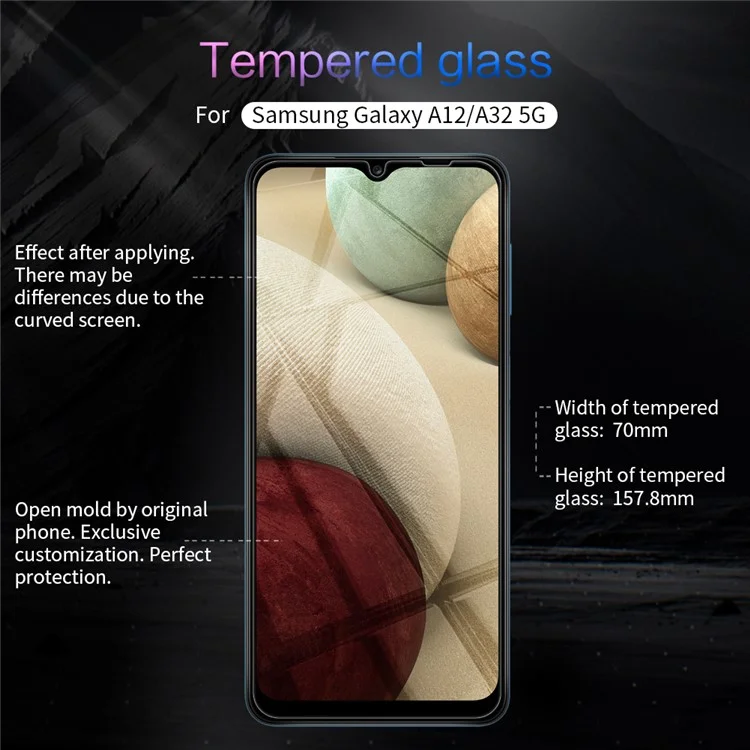 Nillkin Amazing H Película Anti-explosión 9H 0.33 mm Protector de Vidrio Templado Para Samsung Galaxy A12/A32 5G/M32 5G